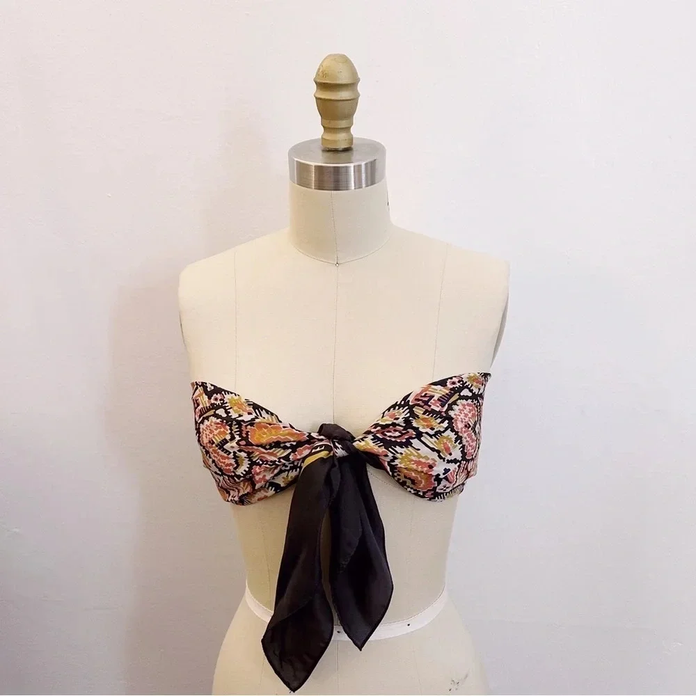 Vintage Floral Printed Bandana Scarf